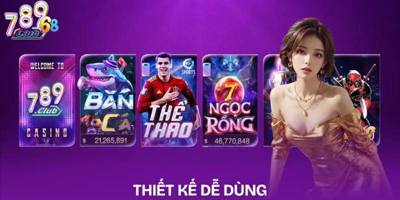 Giao diện neon cuốn hút của 789Club